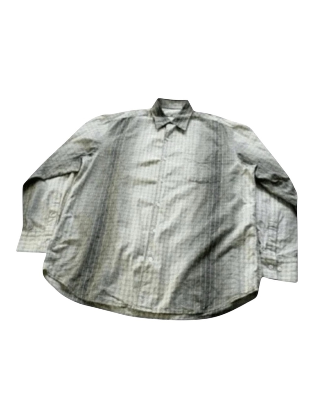 Tommy Bahama Men's Silk Cotton Button Down Shirt Size Medium Ombre Plaid Green